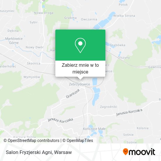 Mapa Salon Fryzjerski Agni