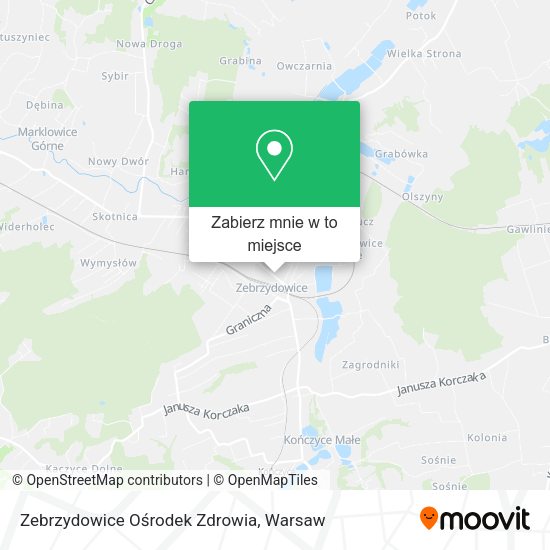 Mapa Zebrzydowice Ośrodek Zdrowia