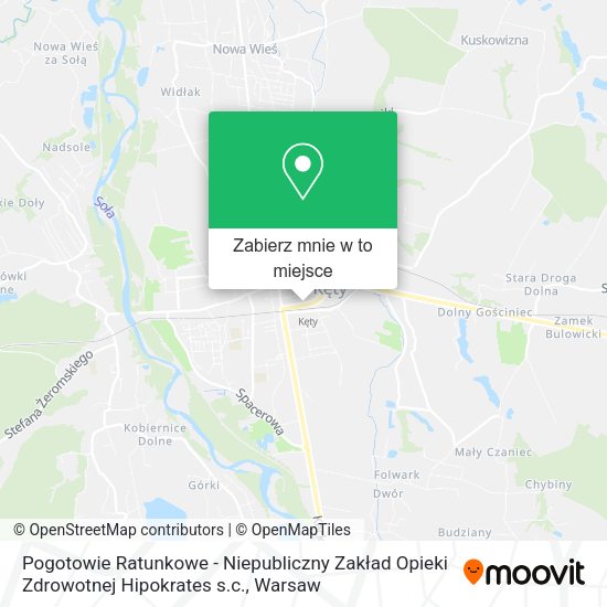 Mapa Pogotowie Ratunkowe - Niepubliczny Zakład Opieki Zdrowotnej Hipokrates s.c.