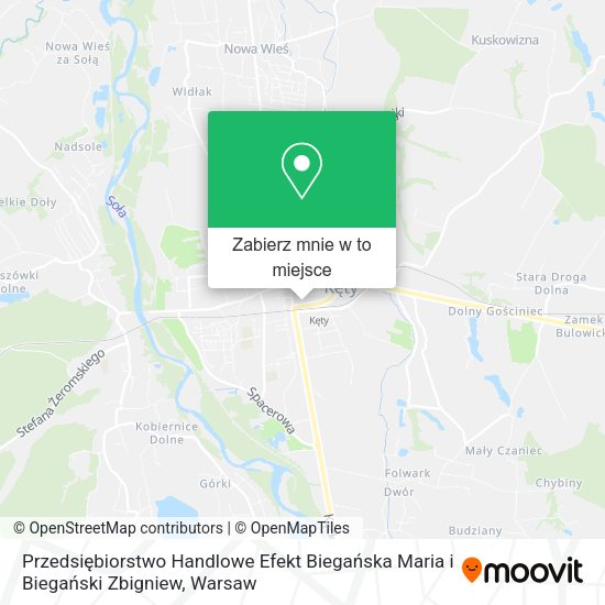 Mapa Przedsiębiorstwo Handlowe Efekt Biegańska Maria i Biegański Zbigniew