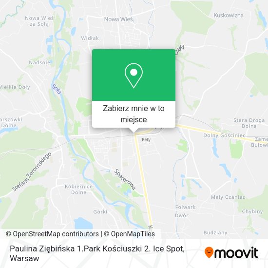 Mapa Paulina Ziębińska 1.Park Kościuszki 2. Ice Spot