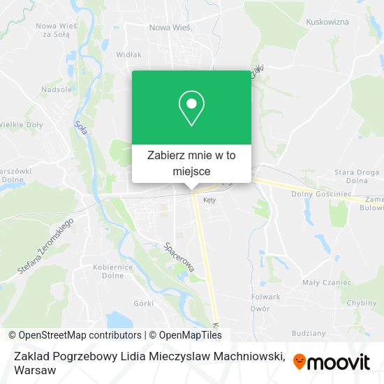 Mapa Zaklad Pogrzebowy Lidia Mieczyslaw Machniowski