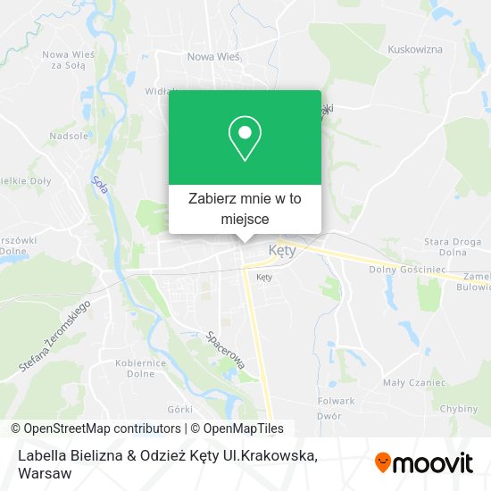 Mapa Labella Bielizna & Odzież Kęty Ul.Krakowska