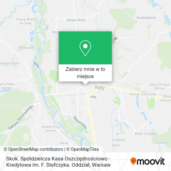 Mapa Skok. Spółdzielcza Kasa Oszczędnościowo - Kredytowa im. F. Stefczyka. Oddział