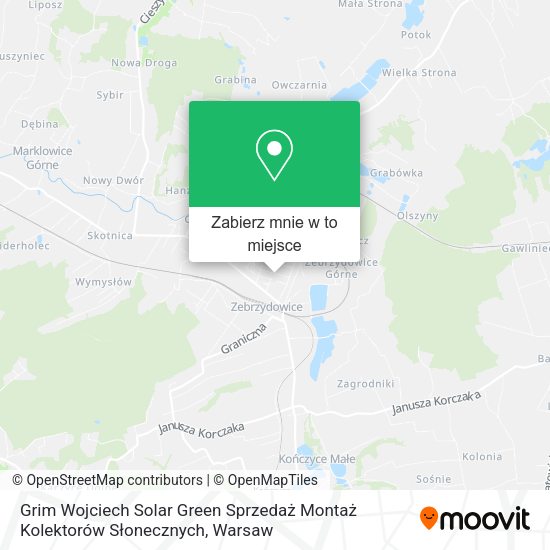 Mapa Grim Wojciech Solar Green Sprzedaż Montaż Kolektorów Słonecznych