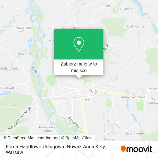 Mapa Firma Handlowo Usługowa. Nowak Anna Kęty