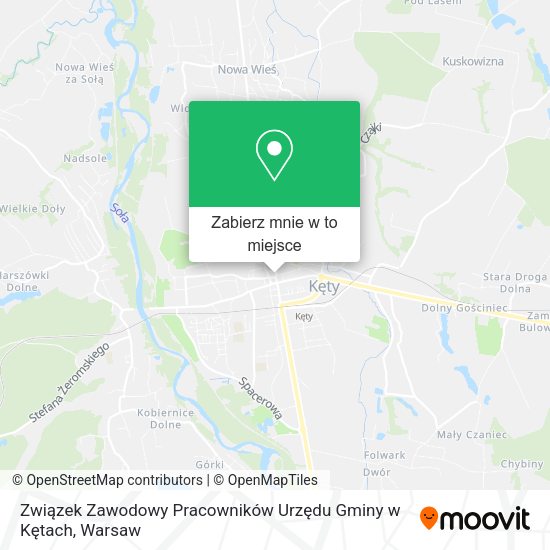 Mapa Związek Zawodowy Pracowników Urzędu Gminy w Kętach