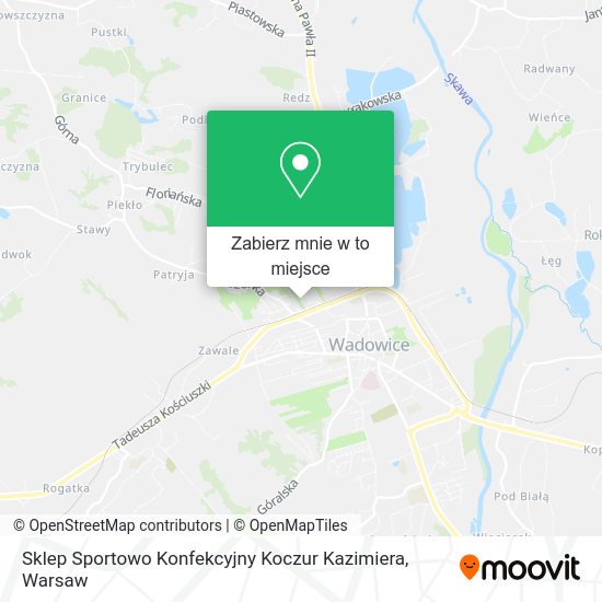 Mapa Sklep Sportowo Konfekcyjny Koczur Kazimiera