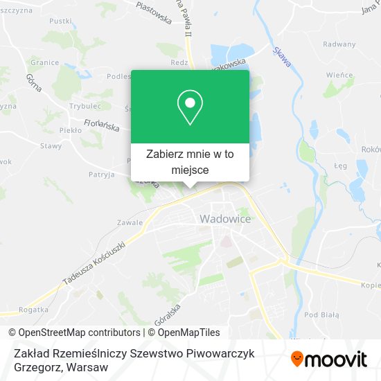 Mapa Zakład Rzemieślniczy Szewstwo Piwowarczyk Grzegorz