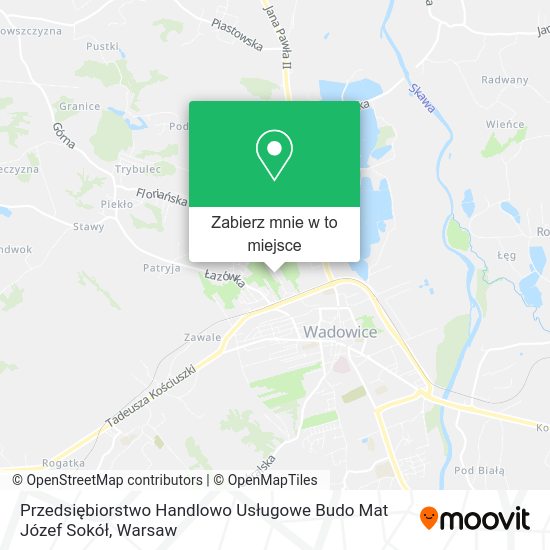 Mapa Przedsiębiorstwo Handlowo Usługowe Budo Mat Józef Sokół