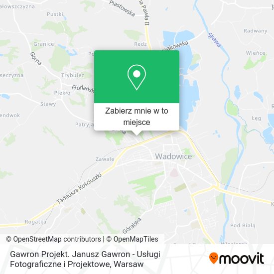 Mapa Gawron Projekt. Janusz Gawron - Usługi Fotograficzne i Projektowe