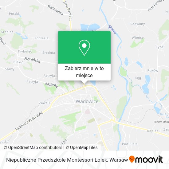 Mapa Niepubliczne Przedszkole Montessori Lolek