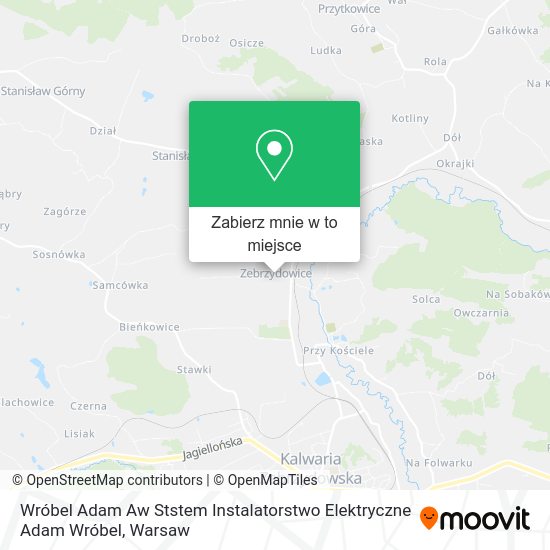 Mapa Wróbel Adam Aw Ststem Instalatorstwo Elektryczne Adam Wróbel