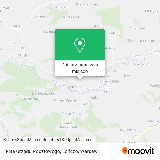 Mapa Filia Urzędu Pocztowego, Leńcze