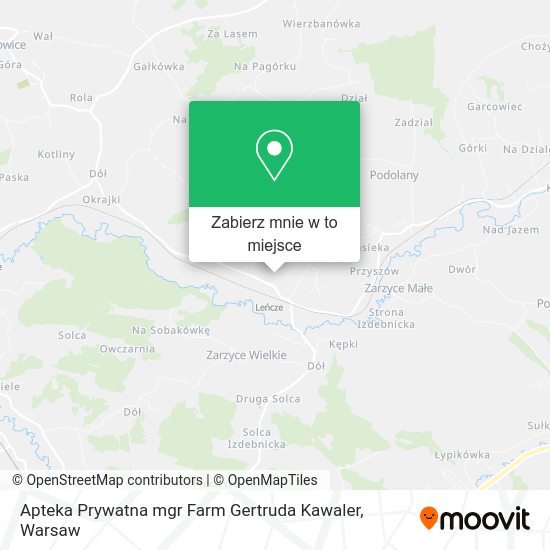 Mapa Apteka Prywatna mgr Farm Gertruda Kawaler