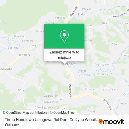 Mapa Firma Handlowo Usługowa Rol Dom Grażyna Włosik