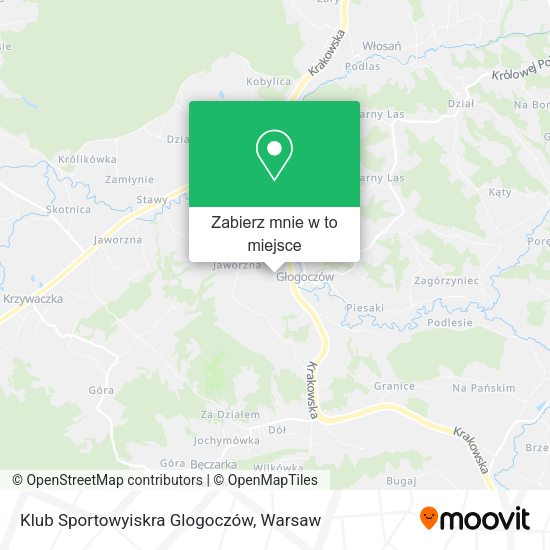 Mapa Klub Sportowyiskra Glogoczów