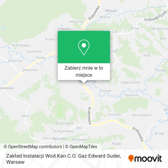 Mapa Zakład Instalacji Wod.Kan.C.O. Gaz Edward Suder