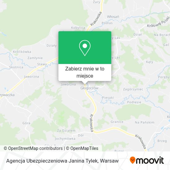 Mapa Agencja Ubezpieczeniowa Janina Tylek