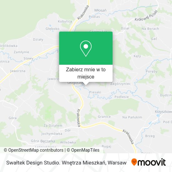 Mapa Swałtek Design Studio. Wnętrza Mieszkań