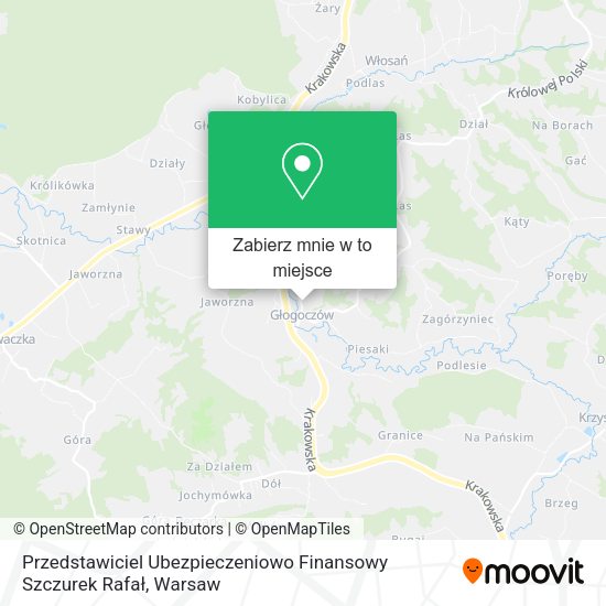 Mapa Przedstawiciel Ubezpieczeniowo Finansowy Szczurek Rafał