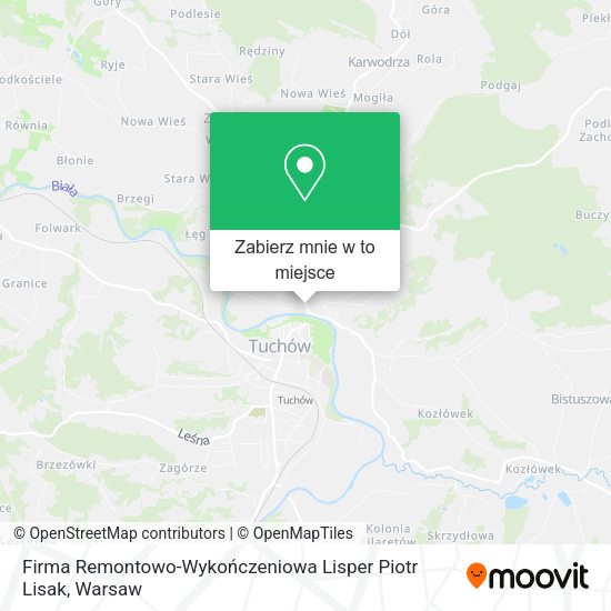 Mapa Firma Remontowo-Wykończeniowa Lisper Piotr Lisak