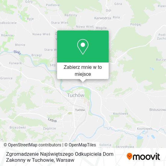 Mapa Zgromadzenie Najświętszego Odkupiciela Dom Zakonny w Tuchowie