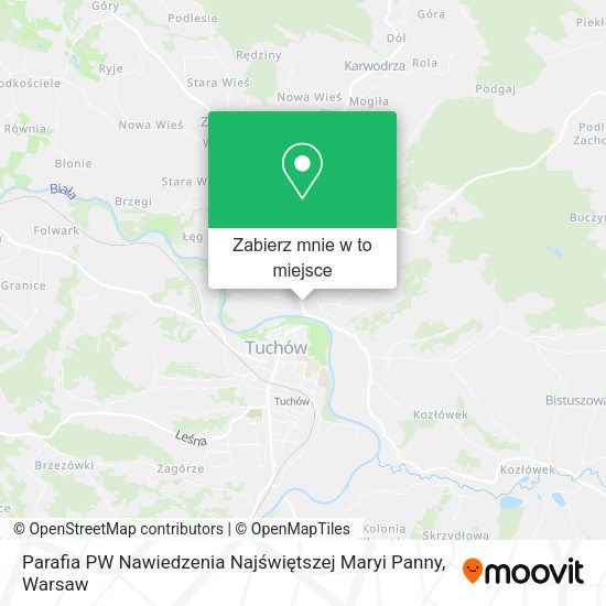 Mapa Parafia PW Nawiedzenia Najświętszej Maryi Panny