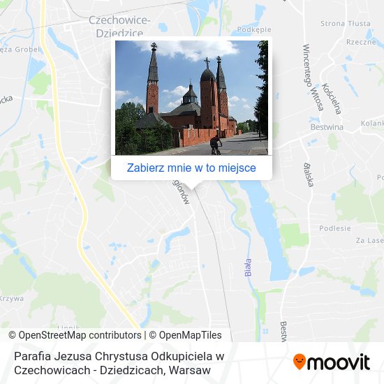 Mapa Parafia Jezusa Chrystusa Odkupiciela w Czechowicach - Dziedzicach