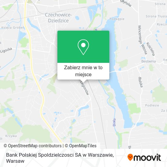 Mapa Bank Polskiej Spoldzielczosci SA w Warszawie