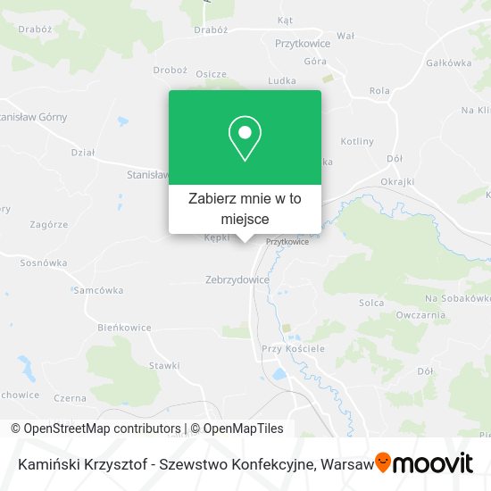 Mapa Kamiński Krzysztof - Szewstwo Konfekcyjne