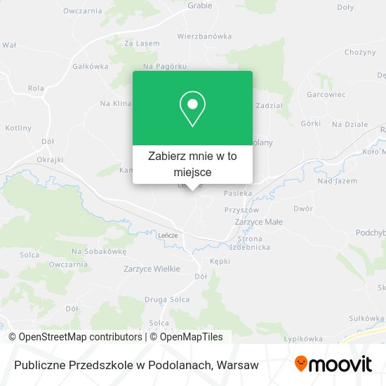 Mapa Publiczne Przedszkole w Podolanach