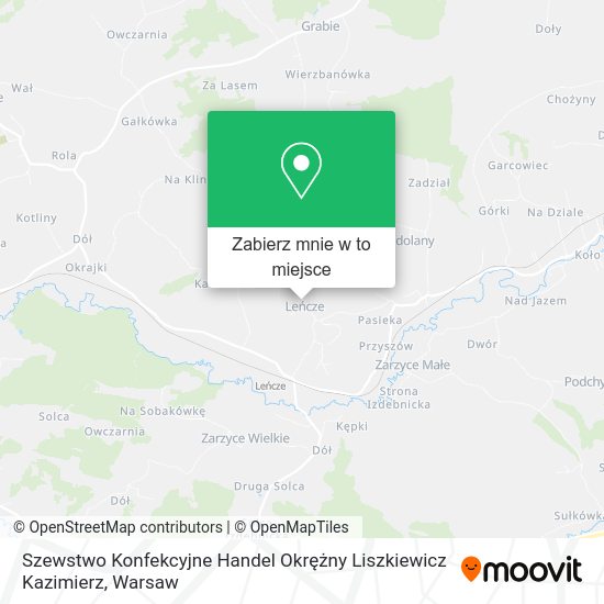 Mapa Szewstwo Konfekcyjne Handel Okrężny Liszkiewicz Kazimierz