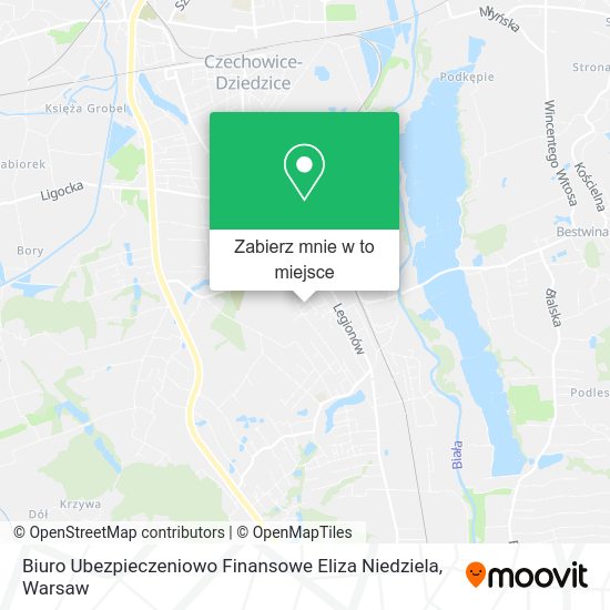 Mapa Biuro Ubezpieczeniowo Finansowe Eliza Niedziela