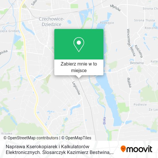 Mapa Naprawa Kserokopiarek i Kalkulatorów Elektronicznych. Ślosarczyk Kazimierz Bestwina