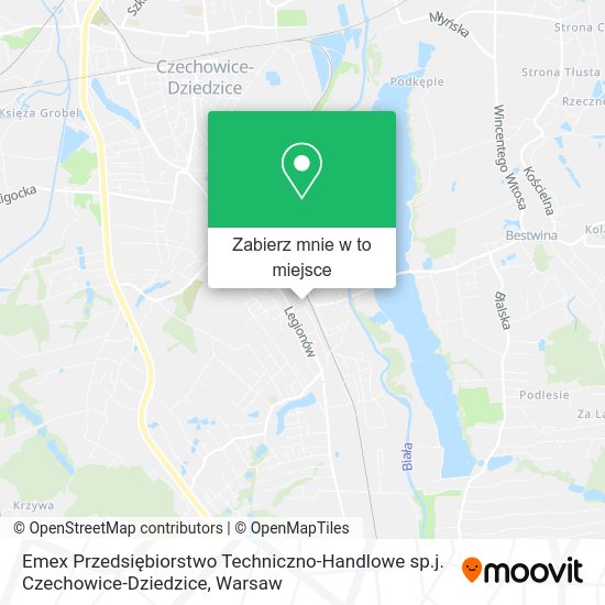 Mapa Emex Przedsiębiorstwo Techniczno-Handlowe sp.j. Czechowice-Dziedzice