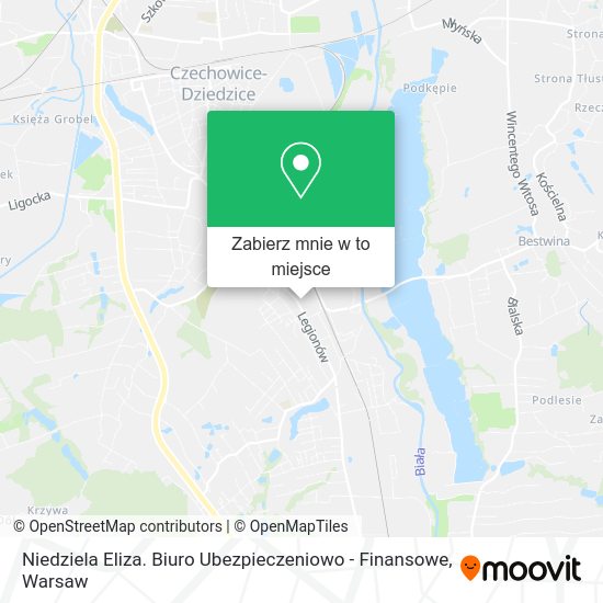 Mapa Niedziela Eliza. Biuro Ubezpieczeniowo - Finansowe