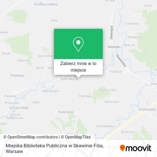 Mapa Miejska Biblioteka Publiczna w Skawinie Filia