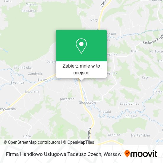 Mapa Firma Handlowo Usługowa Tadeusz Czech