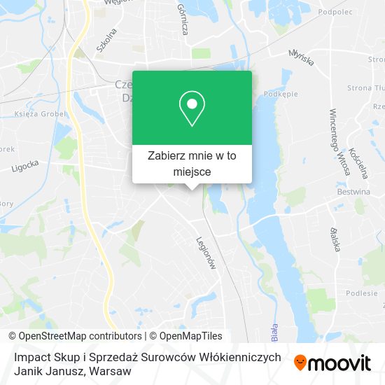 Mapa Impact Skup i Sprzedaż Surowców Włókienniczych Janik Janusz