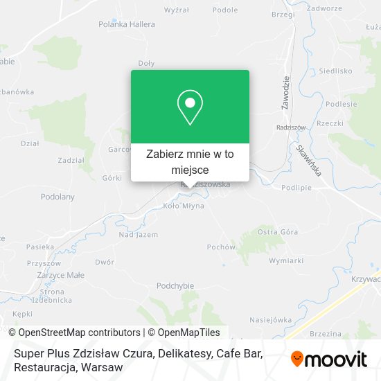 Mapa Super Plus Zdzisław Czura, Delikatesy, Cafe Bar, Restauracja