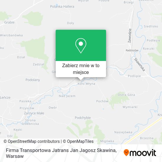 Mapa Firma Transportowa Jatrans Jan Jagosz Skawina