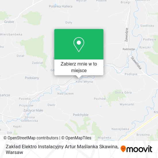 Mapa Zakład Elektro Instalacyjny Artur Maślanka Skawina