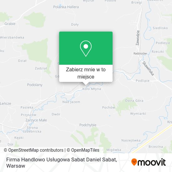 Mapa Firma Handlowo Usługowa Sabat Daniel Sabat