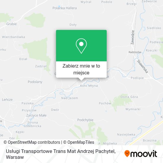 Mapa Usługi Transportowe Trans Mat Andrzej Pachytel