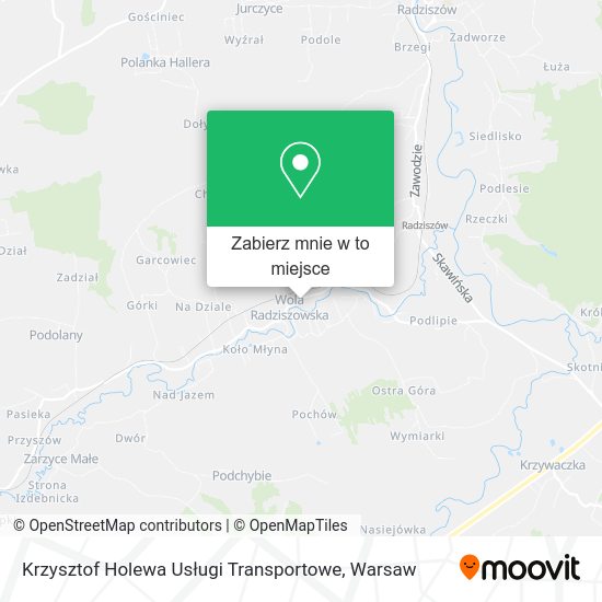 Mapa Krzysztof Holewa Usługi Transportowe