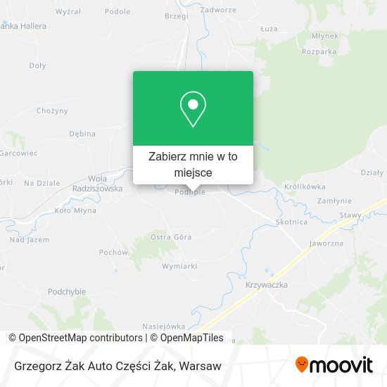 Mapa Grzegorz Żak Auto Części Żak