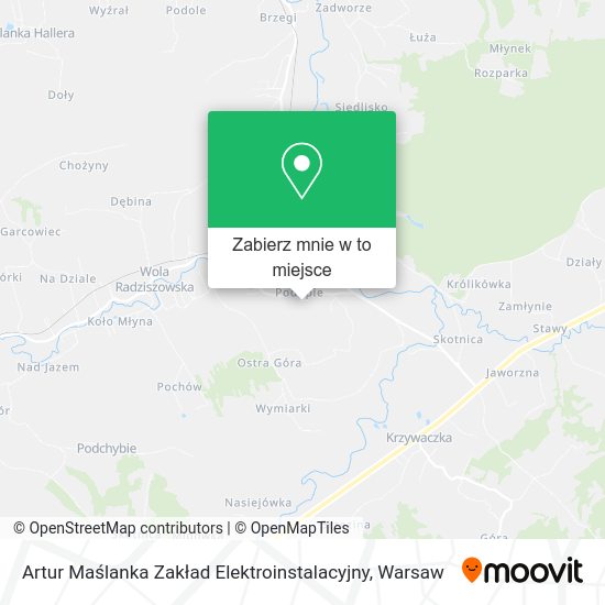 Mapa Artur Maślanka Zakład Elektroinstalacyjny