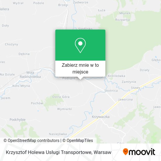 Mapa Krzysztof Holewa Usługi Transportowe