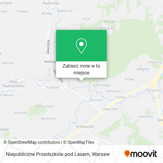 Mapa Niepubliczne Przedszkole pod Lasem